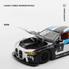 1:24 BMW M4 GT3  Alloy Die Cast Toy Car Model Sound and Light Pull Back Children's Toy Collectibles Birthday gift 3
