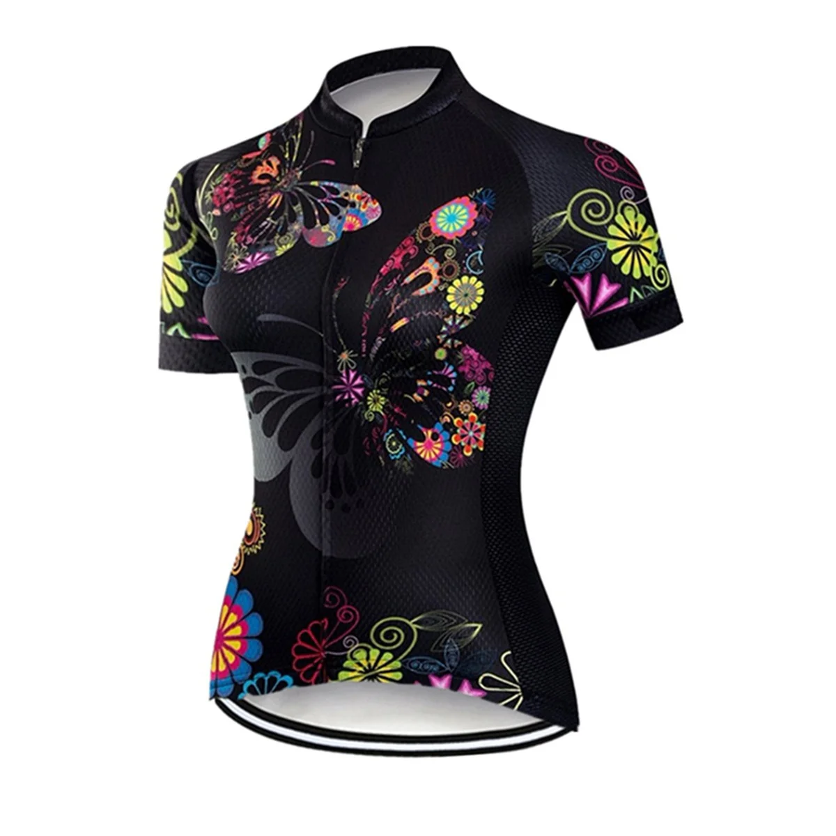 Women's Cycling Jersey Short Sleeve Bike Shirts Full Zip Bicycle Biking Tops Road Mountain Riding with Pockets