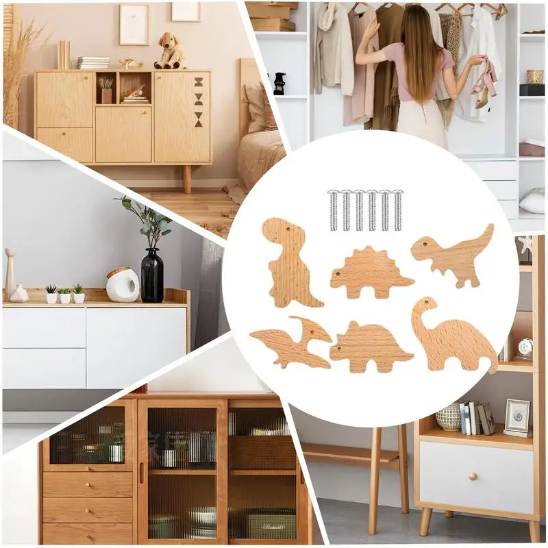 Wooden Animal Drawer Knobs for Baby