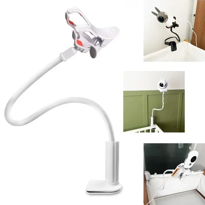 No Punching Portable Clip Mount Webcam Stand for Baby Monitor Camera Holder Home Flexible Twist Mounting Kit Attaches To Crib security camera stand,camera holder stand,baby monitor holder,camera holder,webcam stand