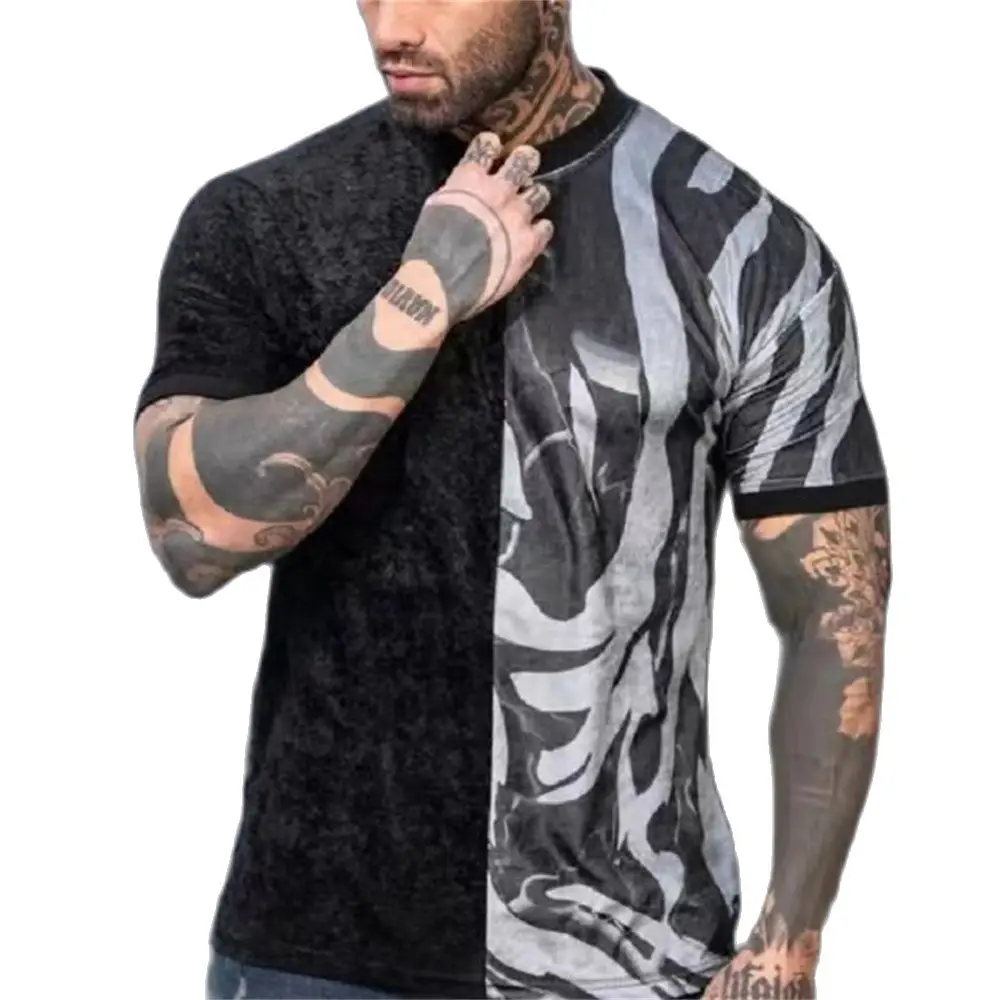

Мужская футболка в стиле милитари, камуфляжная одежда с 3d принтом, топы с коротким рукавом для спортзала, модная футболка в стиле хип-хоп, футболка большого размера, мужская одежда
