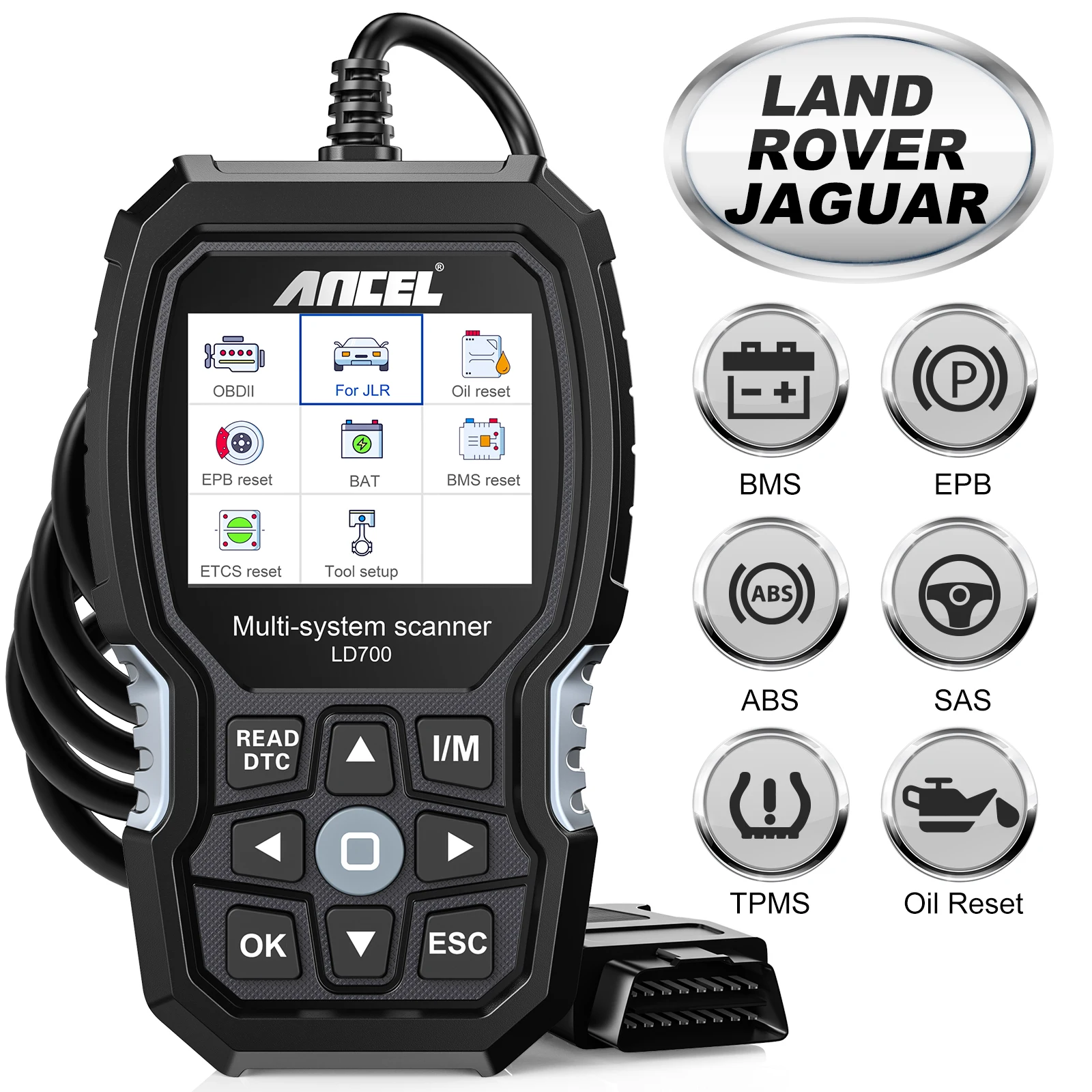 

ANCEL LD700 Full OBD2 Diagnostic Tool All Systems Automotive Professional Code Reader Scanner Check Engine For Land Rover/Jaguar