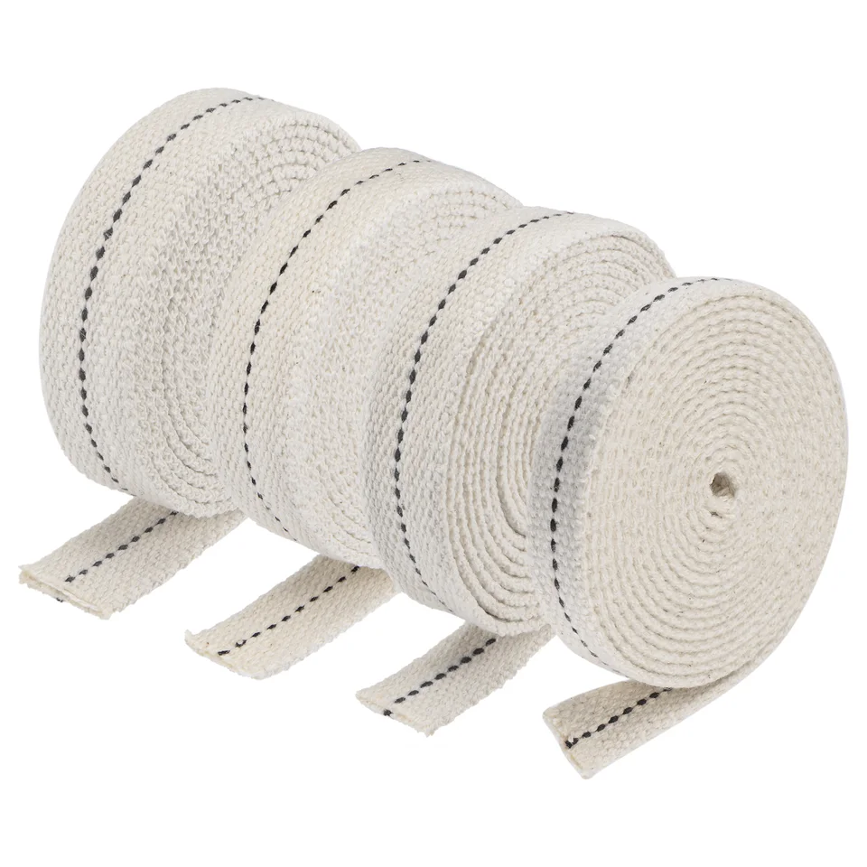 Stoppini In Cotone Piatto Per Lampade A Olio - 2 Rotoli Da 6,5 Piedi, 3/4 Di Pollice - Foto 5