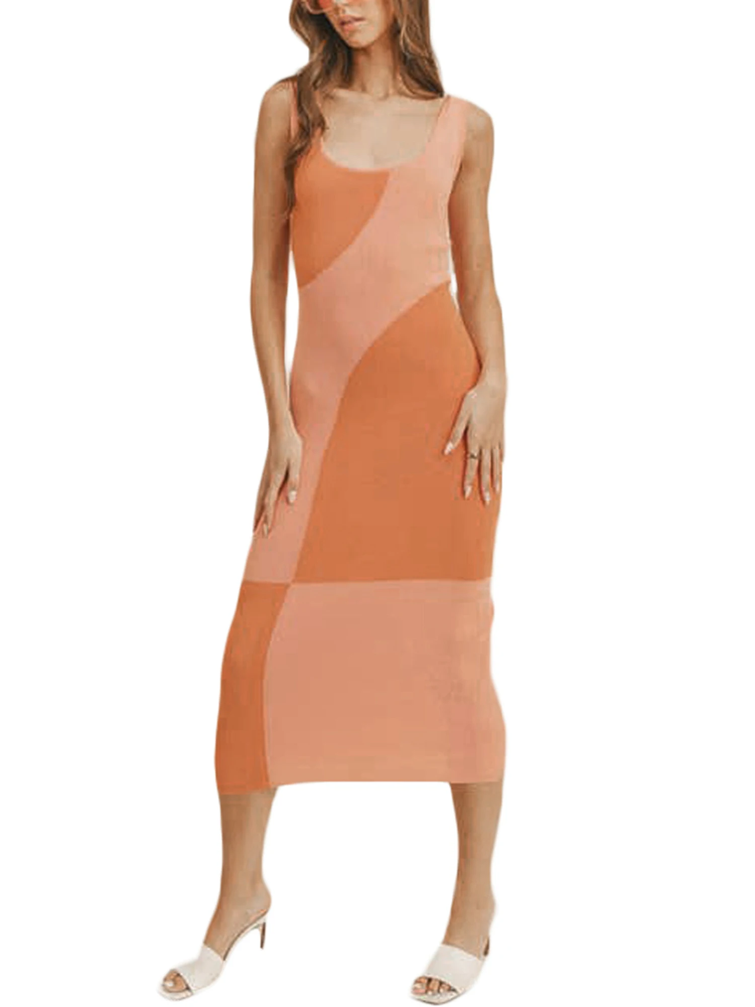 

Sexy Striped Knitted with Cut Out Details and Sleeveless Design - Perfect for Summer Beach and Streetwear Fashion