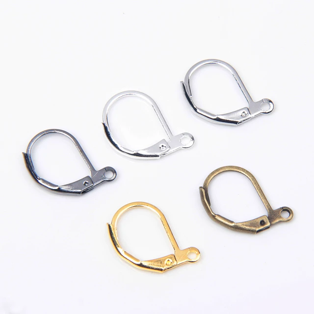 New 20pcs/lot 15*10mm French Lever Earring Hooks Wire Settings Base Hoops  Earrings DIY Jewelry Making Supplies - AliExpress