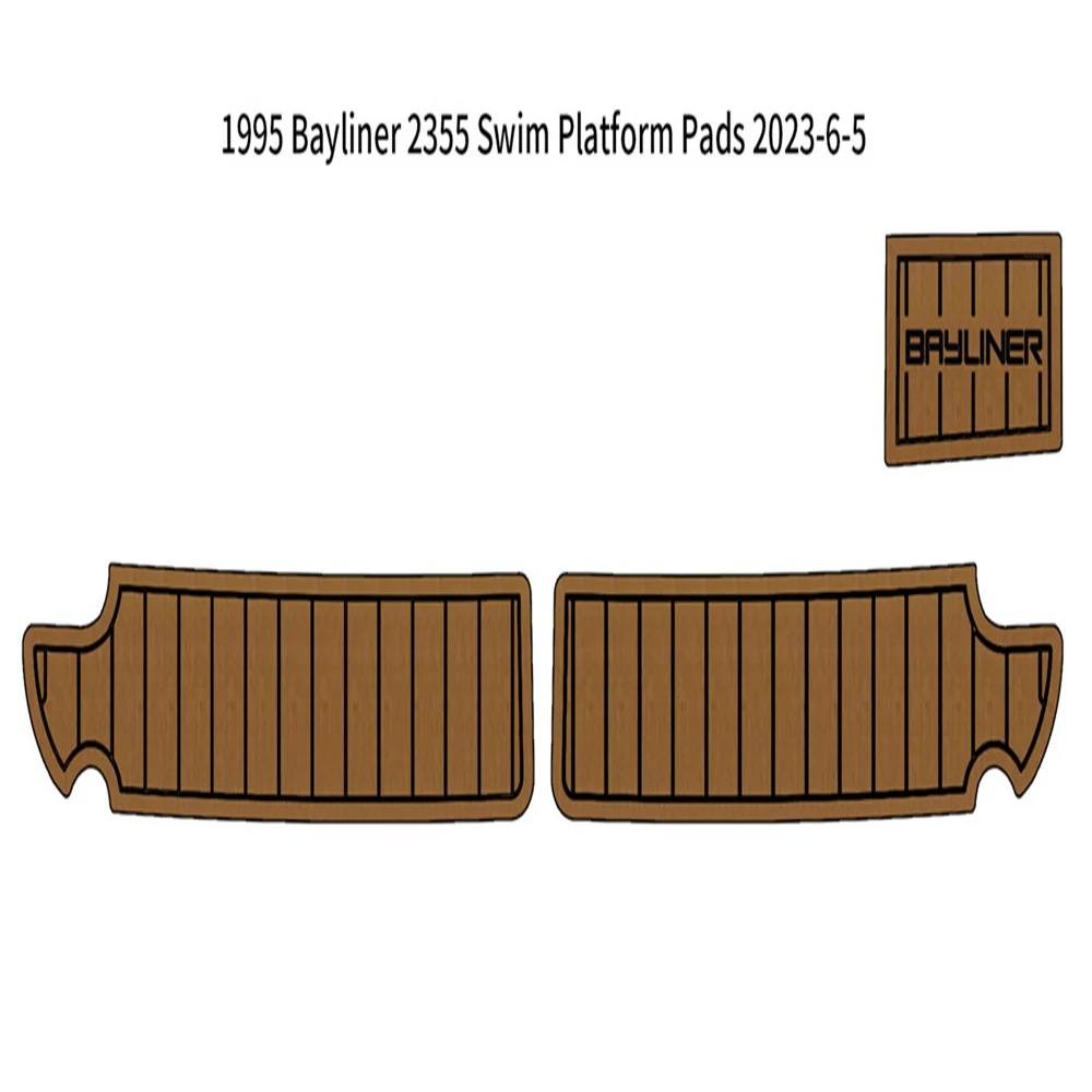 

1995 Bayliner 2355 Swim Platform Pad Boat EVA Foam Faux Teak Deck Floor Pad Mat Backing Self Adhesive SeaDek Gatorstep Style