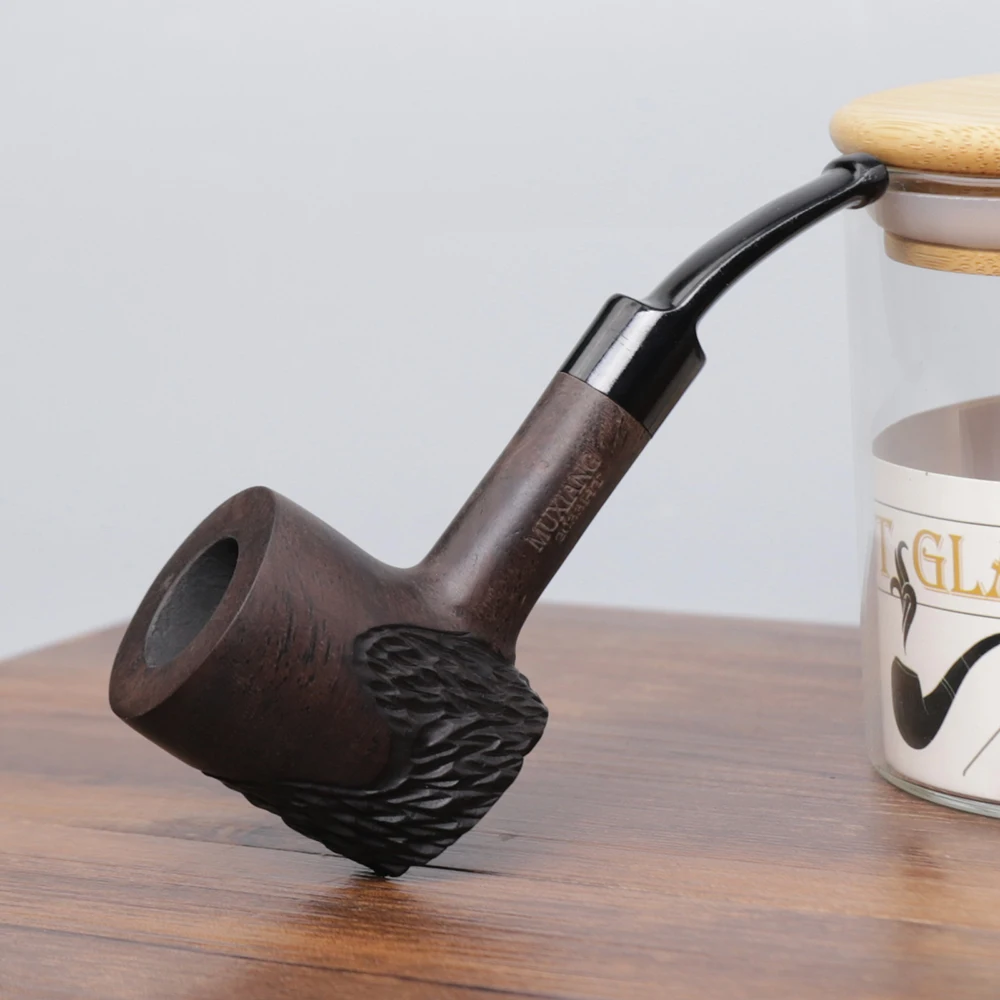 Sandalwood Tobacco Pipe Warm Snuff Pipe 3mm Pipe Channel Cherry Wood Model Solid Wood Small Curved Handle Pipe tobacco pipe smoking pipe