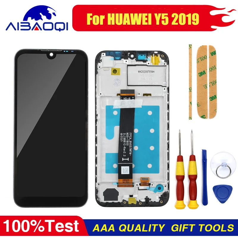 

Новый оригинальный ЖК-дисплей с сенсорным экраном для Huawei Y5 2019 с рамкой, запасные части для HUWEI Honor 8S AMN-LX9 AMN-LX1