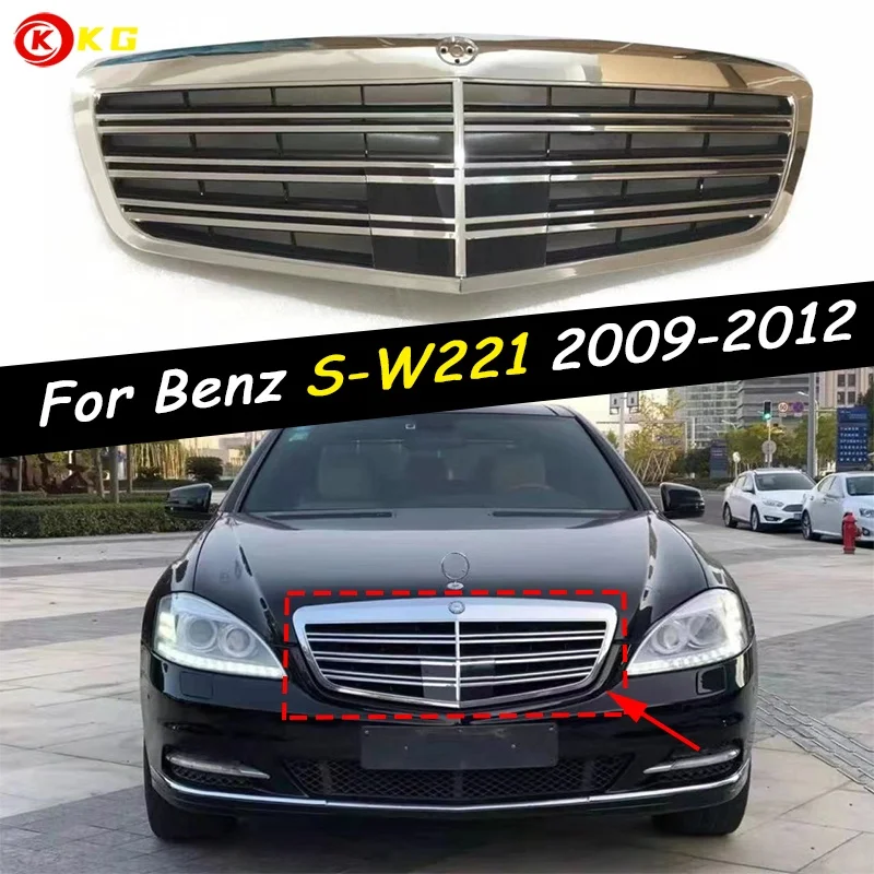 

The front bumper grille is suitable for Mercedes Benz S-Class W221S350 S400 S450 S500 S550 S600 S650 AMG grille automotive parts