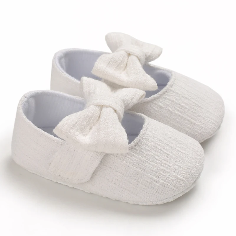 

Infant Baby Girls Mary Jane Flats Shoes with Bowknot Soft Sole Anti-slip Low-cut Princess Dress Shoe