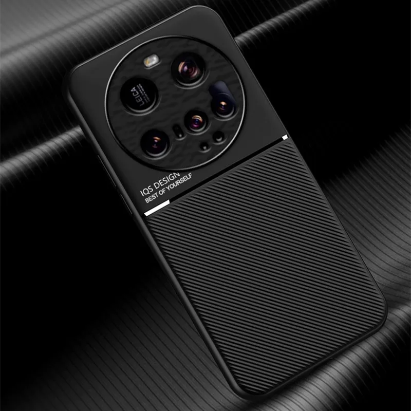Magnetic Leather Silicone Shockproof Case with Car Holder