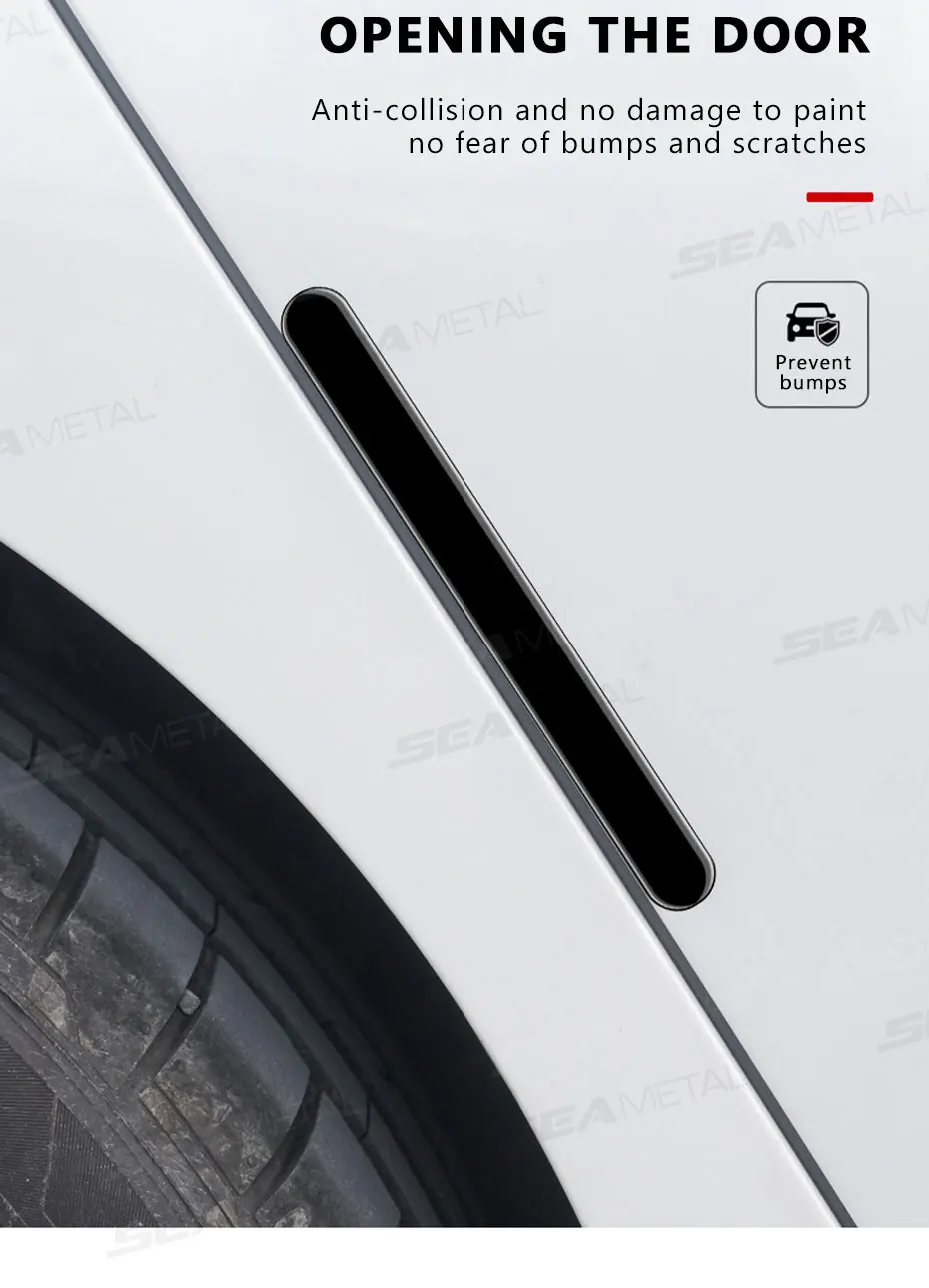 Car Door Handle Protective Sticker Wear Resistant Scratch Resistant Black Protec