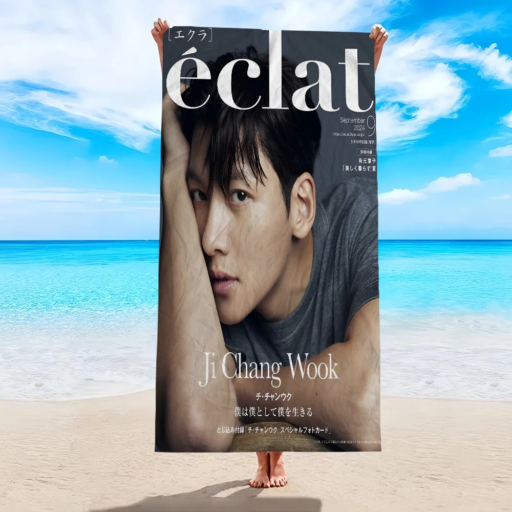 Korean Male Celebrity Ji Chang Wook Actor Cartoon Beach Towel Cute Kawaii Room Decor Bath Girl Children Hand Bathroom Shower 4