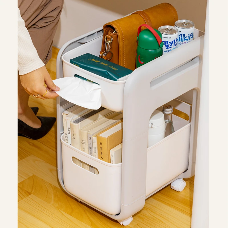 

Movable Under Sink Trolley PP Rolling Storage Organizer 2-tier Drawer Cabinet With Wheel Space Saving Home Furniture Accessories
