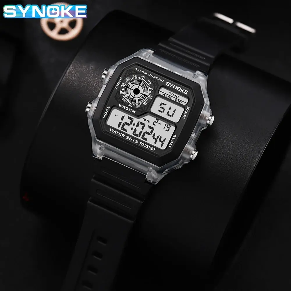 Enhanced Men's Digital Sports Watch - Luminous, Multifunctional, Waterproof Chrono for Outdoor and Running Enthusiasts with Seven Light Options