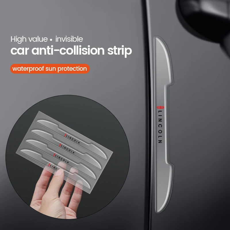 4pcsTransparentCarDoorEdgeGuardAntiCollisionStripsRubber