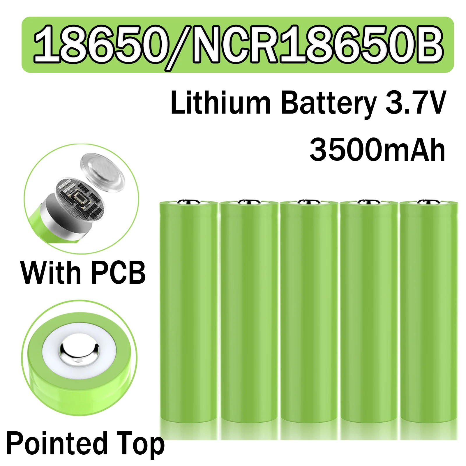 Protected Original 3.7V NCR18650B 3500mAh 18650 Rechargeable Li ion