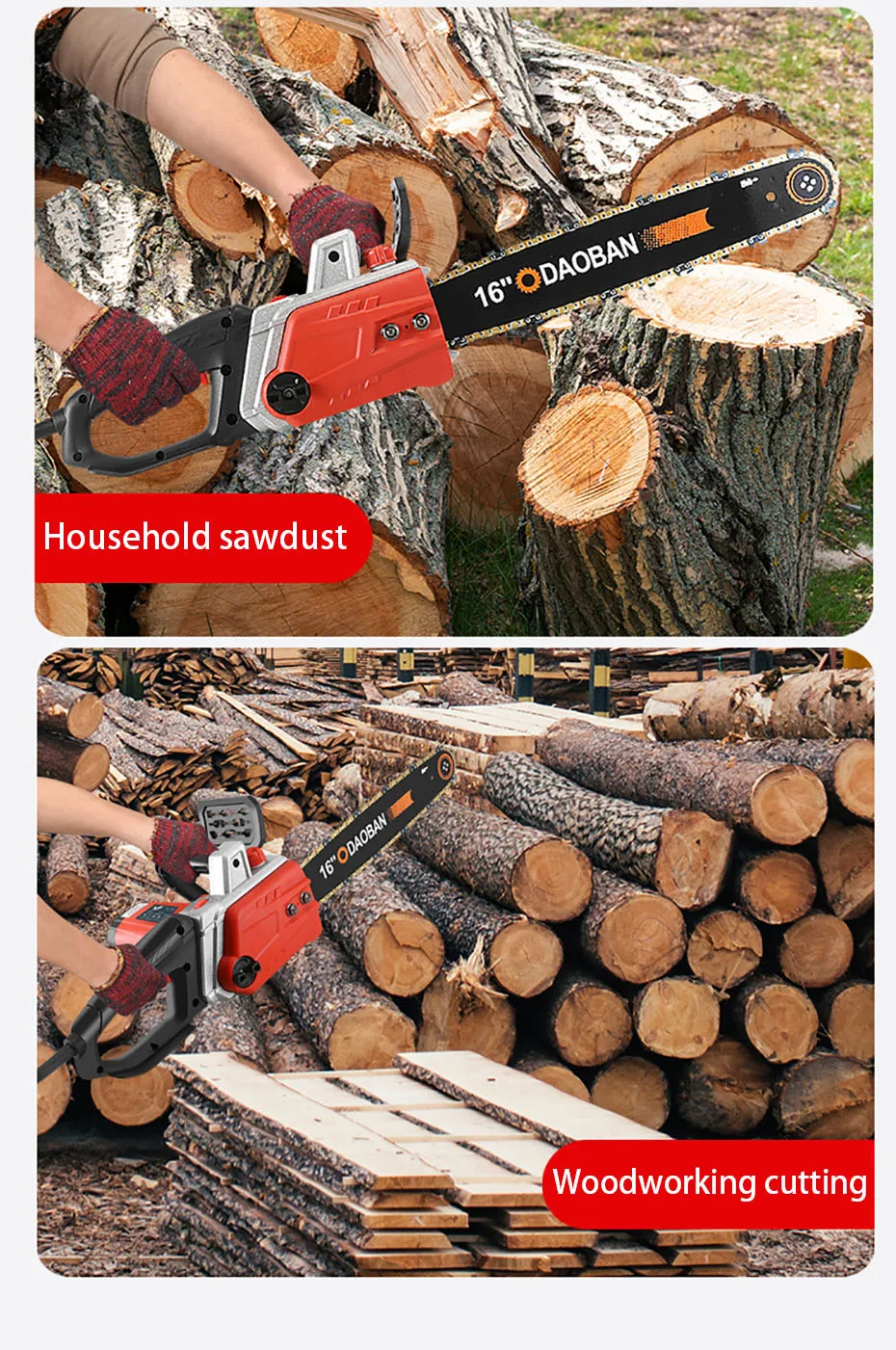 Handheld Electric Chain Saw Felling Saw Mini Chain Saw Tree Saw Powerful Electri