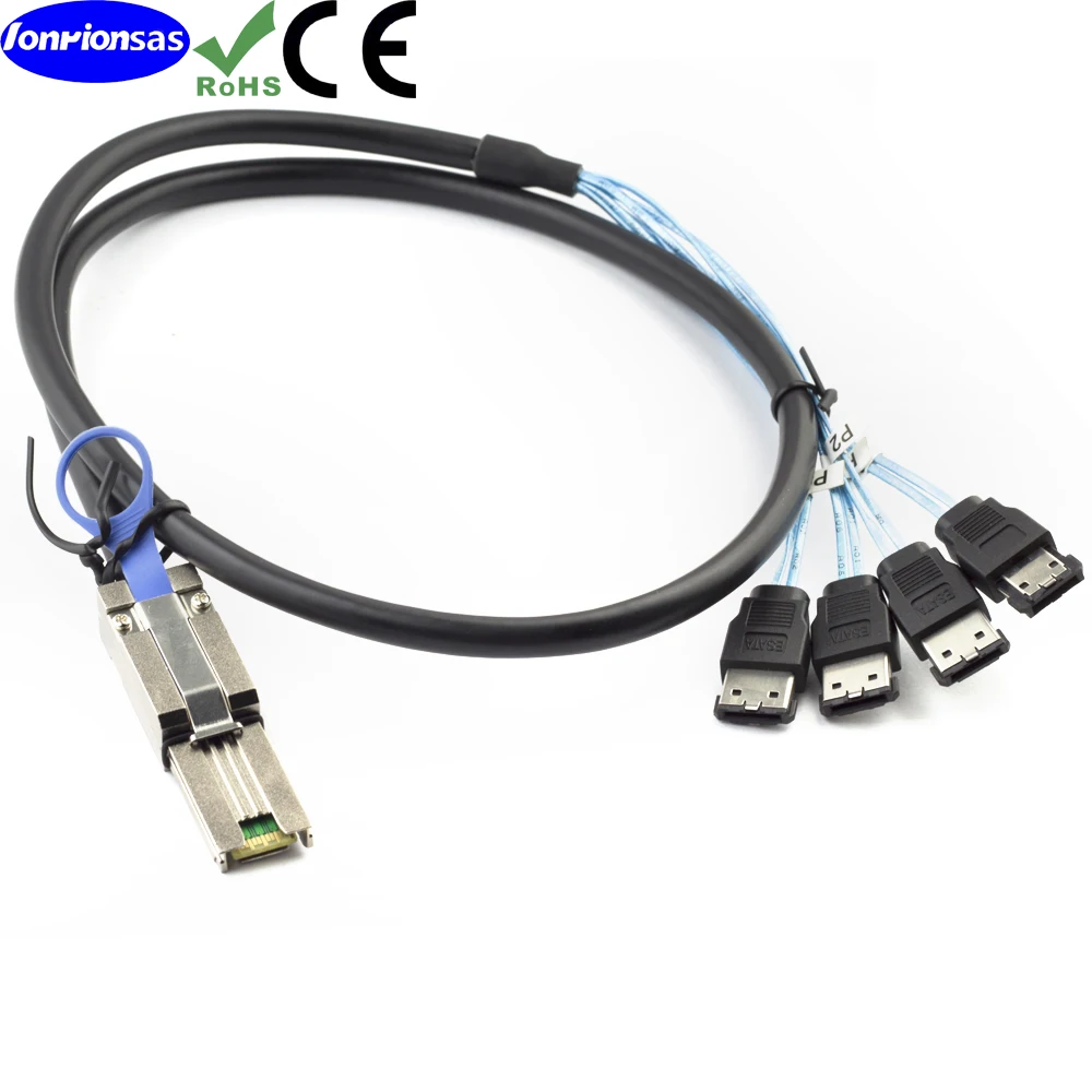 �̴� SAS HD SFF-8088 ���� ��ȯ ���̺�, 26P-E-SATA 7P