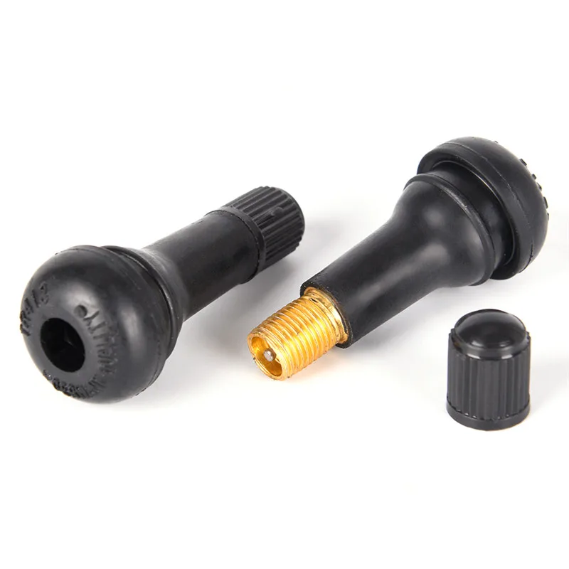 Bicycle Car Wheel Tire Valve Stems 5Pcs/set with Caps Black TR413 Tubeless Tyre Rubber Valves With Dust Caps bicycle tire valve cap,bicycle valve cap,bicycle air valve,bicycle tubeless valve,bicycle valve,valve cap,valve caps,air tyre valve stem