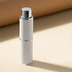 Luxury Travel - Size Leather Perfume Atomizer Spray Bottle (8 ml) (White)