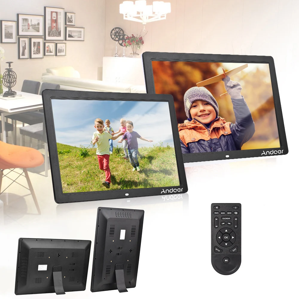 Description Picture 5 of itemAndoer 17inch LED Digital Photo Frame 1080P Electronic Picture Frame MP3 MP4 Video Player Clock Calendar with Remote Control