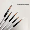 48/pack Artist Brushes, with High-quality Wooden White Handles and Nylon Bristles, Including Round, Flat, Filbert, and Angular 6