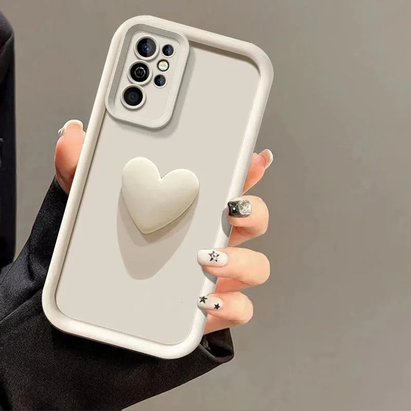 Charming 3D Love Heart Silicone Phone Case