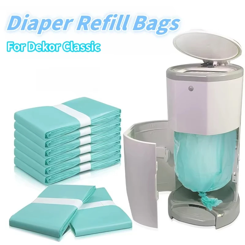 Trash Bags Disposable Trash Bags Garbage Bags Diaper Pail Refills Bags Bady Diaper Refill Bags For CLASSIC Dekor And KORBEL Diaper Garbage Bags For 16L Trash Bucket Replacement Liners