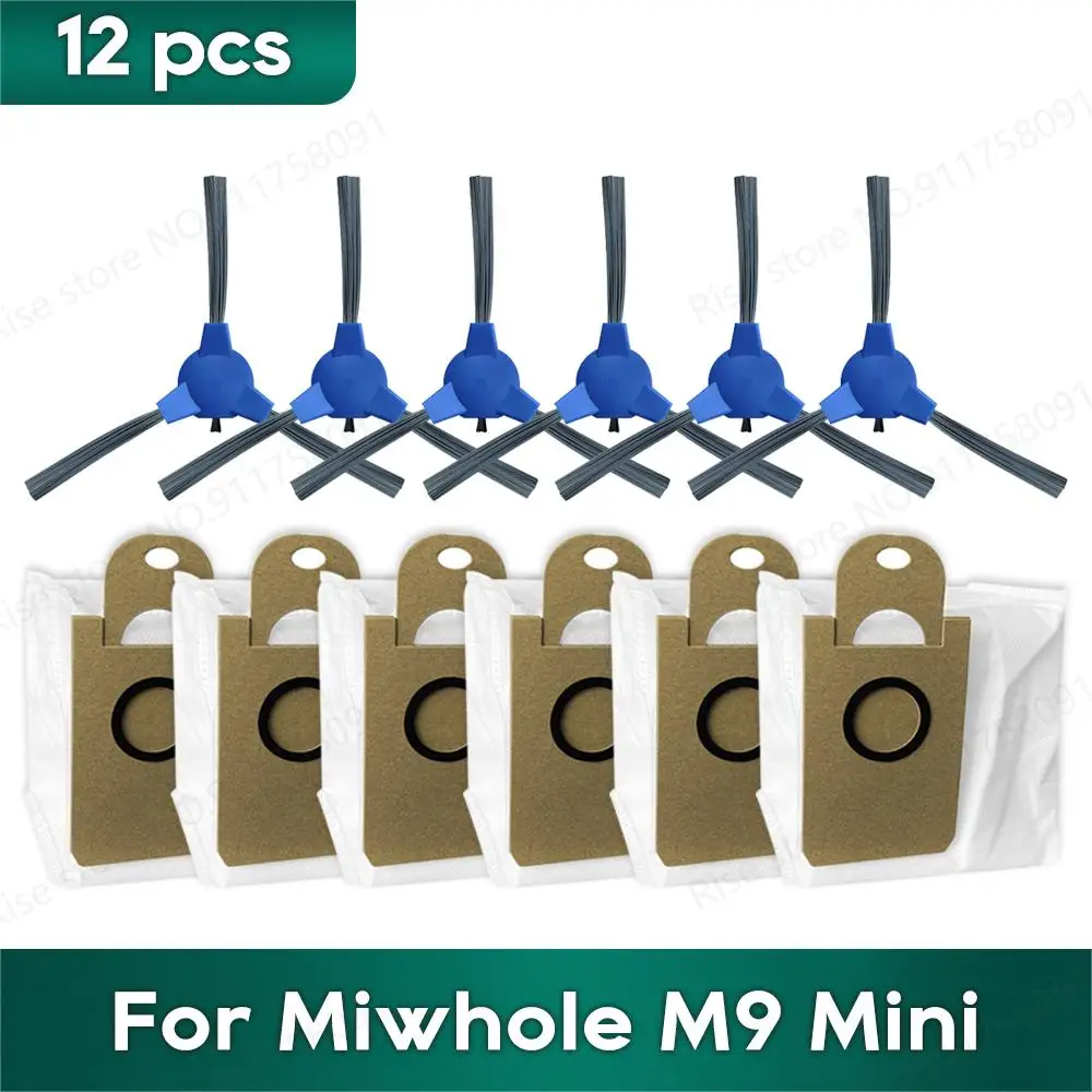 Mini Bolsas de pó Side Escova Aspirador Acessórios de Substituição Compatível para Miinteira m9 m9
