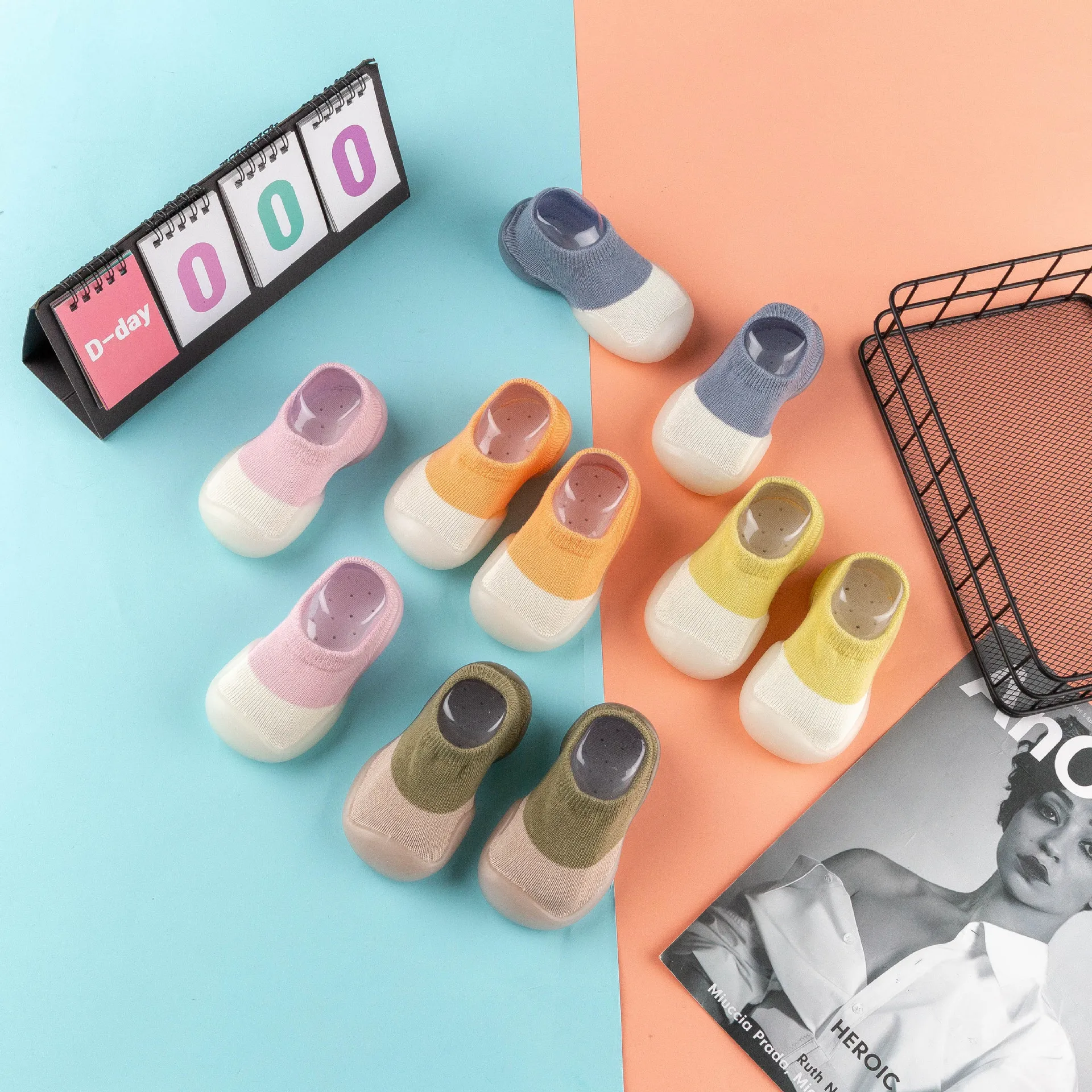 

Носки детские прогулочные из чистого хлопка, дышащие Нескользящие, на мягкой подошве, водонепроницаемые