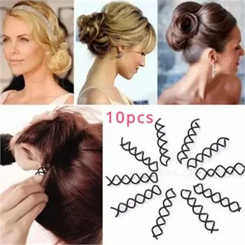10pcs/Set Simple Hair Clips Fixed Curlers Women's Twisted Headwear Hairstyle Tools Bride's Personalized Styling Accessory