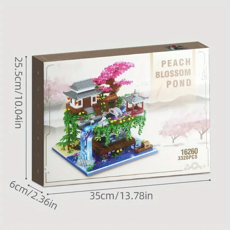 3320PCS Blocks Tree House Diamond Building Garden Architecture Waterfall Light D