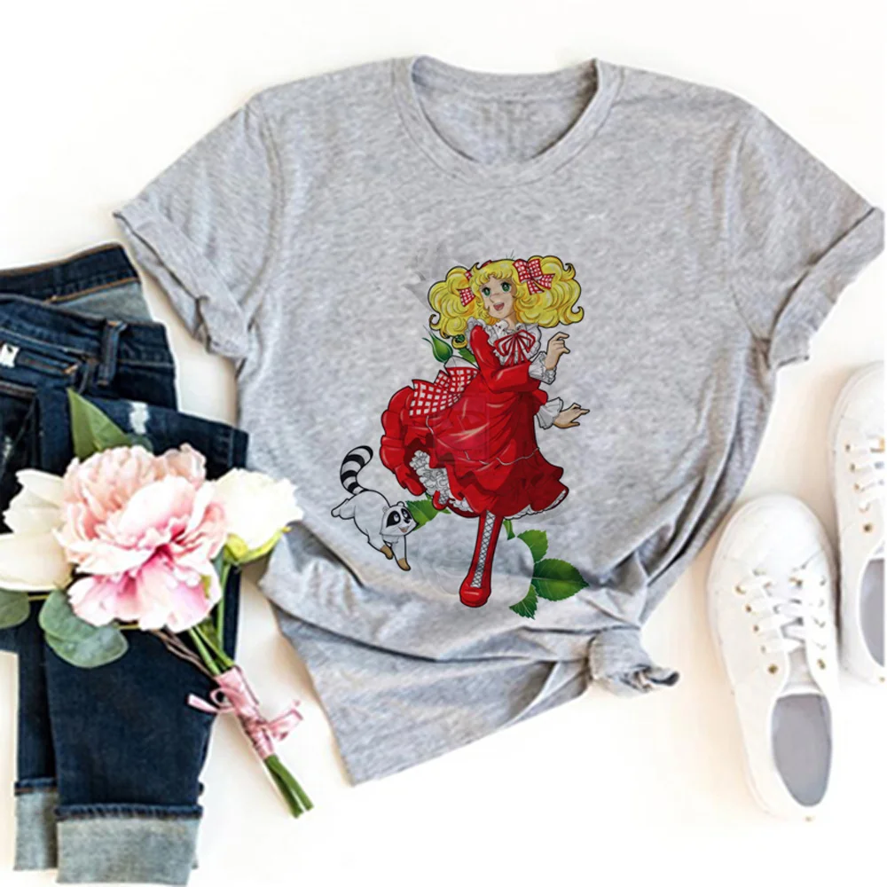

candy candy t-shirts women funny designer manga tshirt female graphic funny Japanese clothing