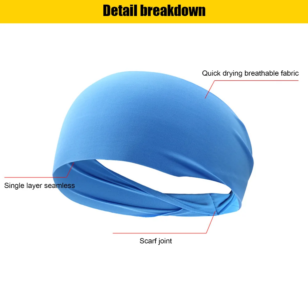 Quick Dry Polyester Sports Hairband for Yoga Running Biking