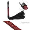 1 Pc Horse Whip PU Leather Handle Flogger Equestrian Teaching Training Riding Whips Real Cowhide Horse Riding Whip Training Tool 3