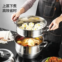 304 Stainless Steel Household Steamer - Thick, Large, Universal for Induction Cooker & Gas, Ideal for Steaming Fish & Buns 1