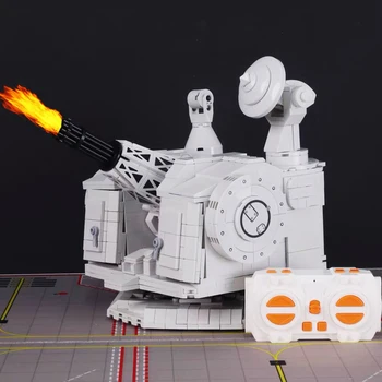 Military 1130 Proximity Cannon Building Blocks RC Remote Control  WW2 Gun Set Army Weapon Police Bricks Model Assembly Toys MOC