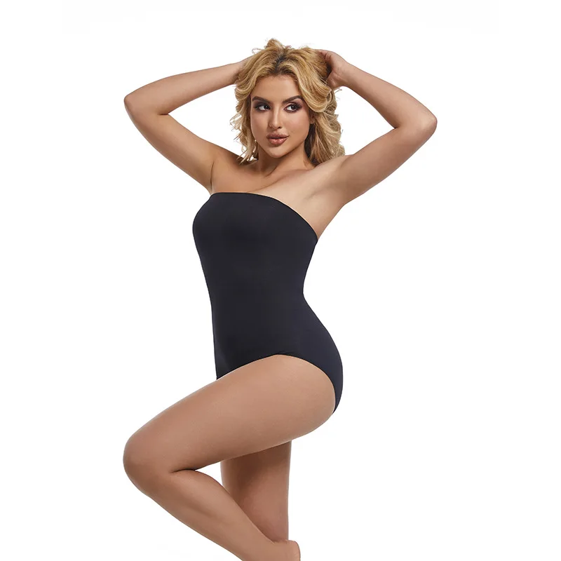 Body Donna Senza Spalline Rimovibili - Modellante Pancia E Vita Con Effetto Levigante