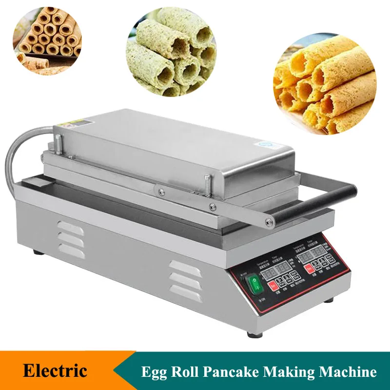 Macchina Elettrica Commerciale Dei Biscotti Dell'Uovo 2200W Macchina Del Pancake Del Rotolo Dell'Uovo Dell'Esposizione Digitale Macchina Elettrica Del