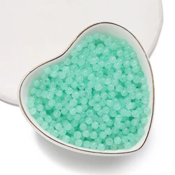 Vibrant 4mm Colored Glass Beads for Jewelry Crafting and Design (Cyan)