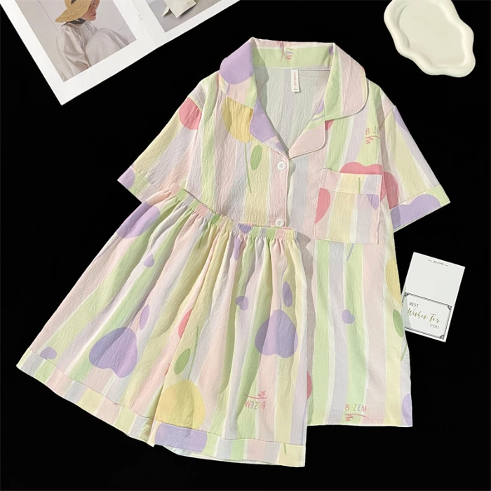 طقم بيجامات قطنية للنساء ، ملابس نوم جميلة ، ملابس...