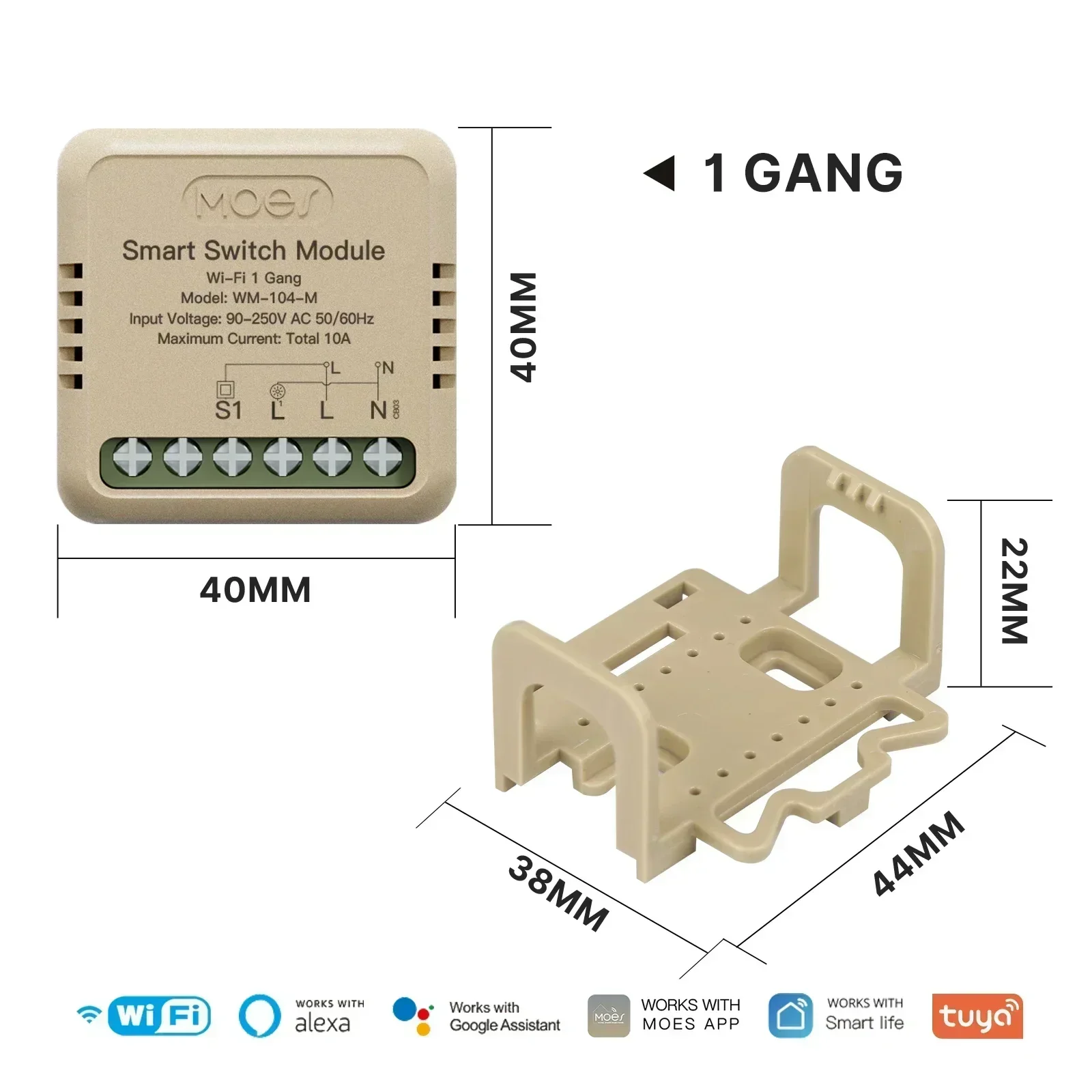 MOES Star Ring Smart WiFi/Zigbee Light Switch Module with Remote Control
