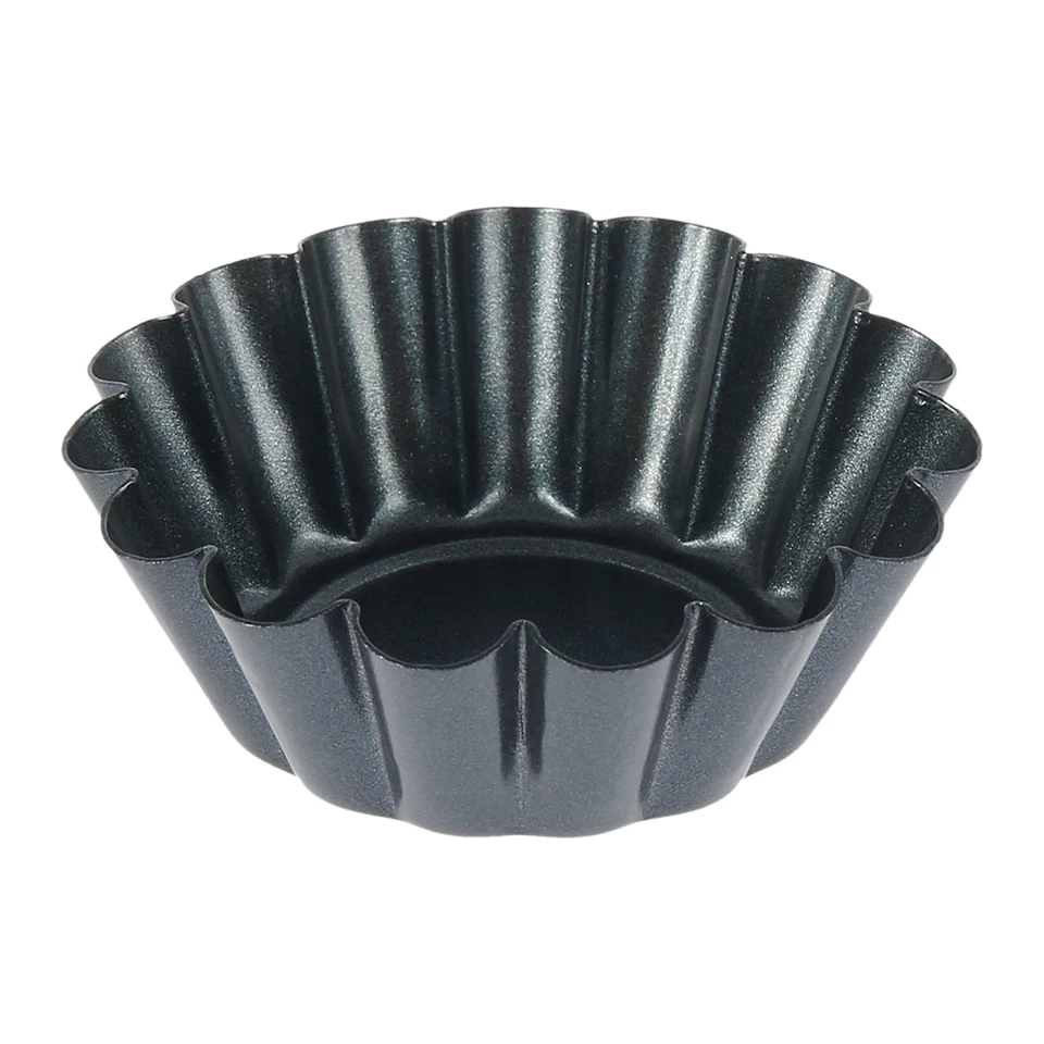 Stampo Crostatine EJRUP 12 Pezzi – In Alluminio Antiaderente, Diametro 7 Cm, Per Muffin, Budini, Dessert, Torte