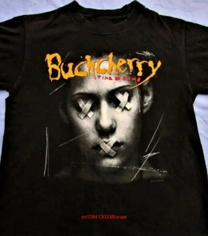 Винтажная футболка в стиле ретро с изображением рок-группы Buckcherry, черная, все размеры, Q634, с длинным или коротким рукавом