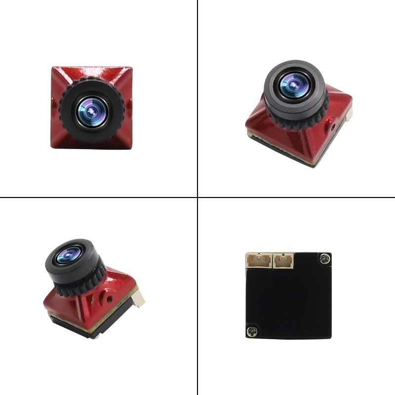 La Micro Caméra FPV 1200TVL Starlight fixée sur un châssis de drone, capturant une image nette en faible luminosité.