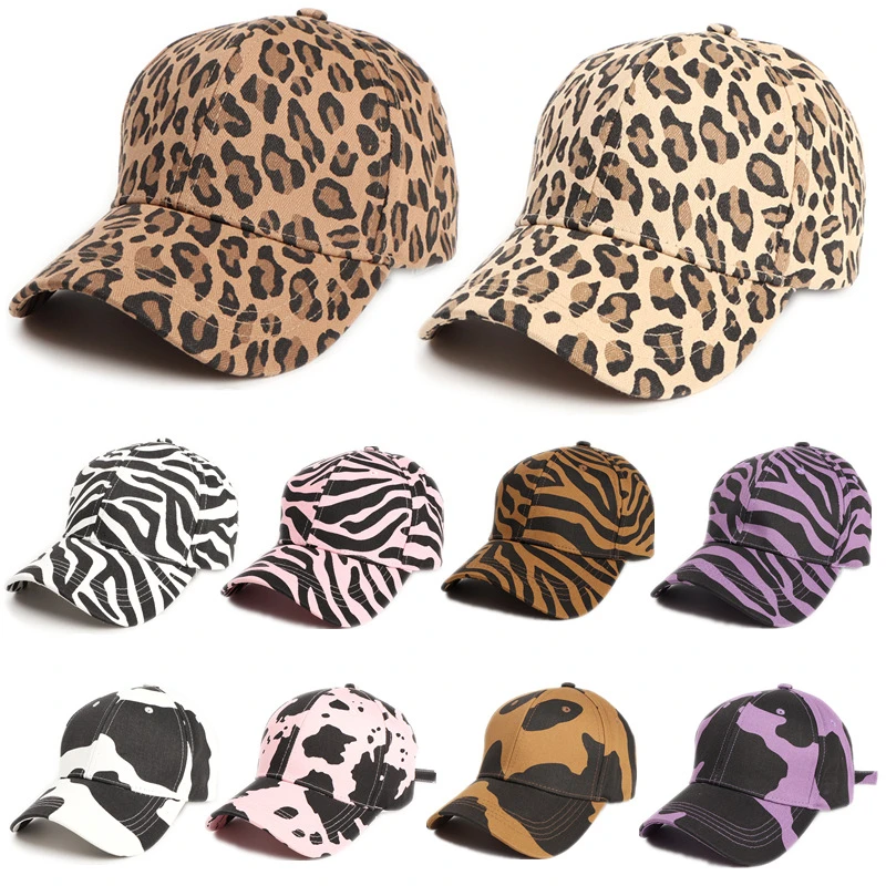 Unisex Leopard Print Zebra Print Baseball Cap Hip Hop Cap Men's Women's Animal Print Sun Hat Adjustable Cap Gorras men's wool baseball cap