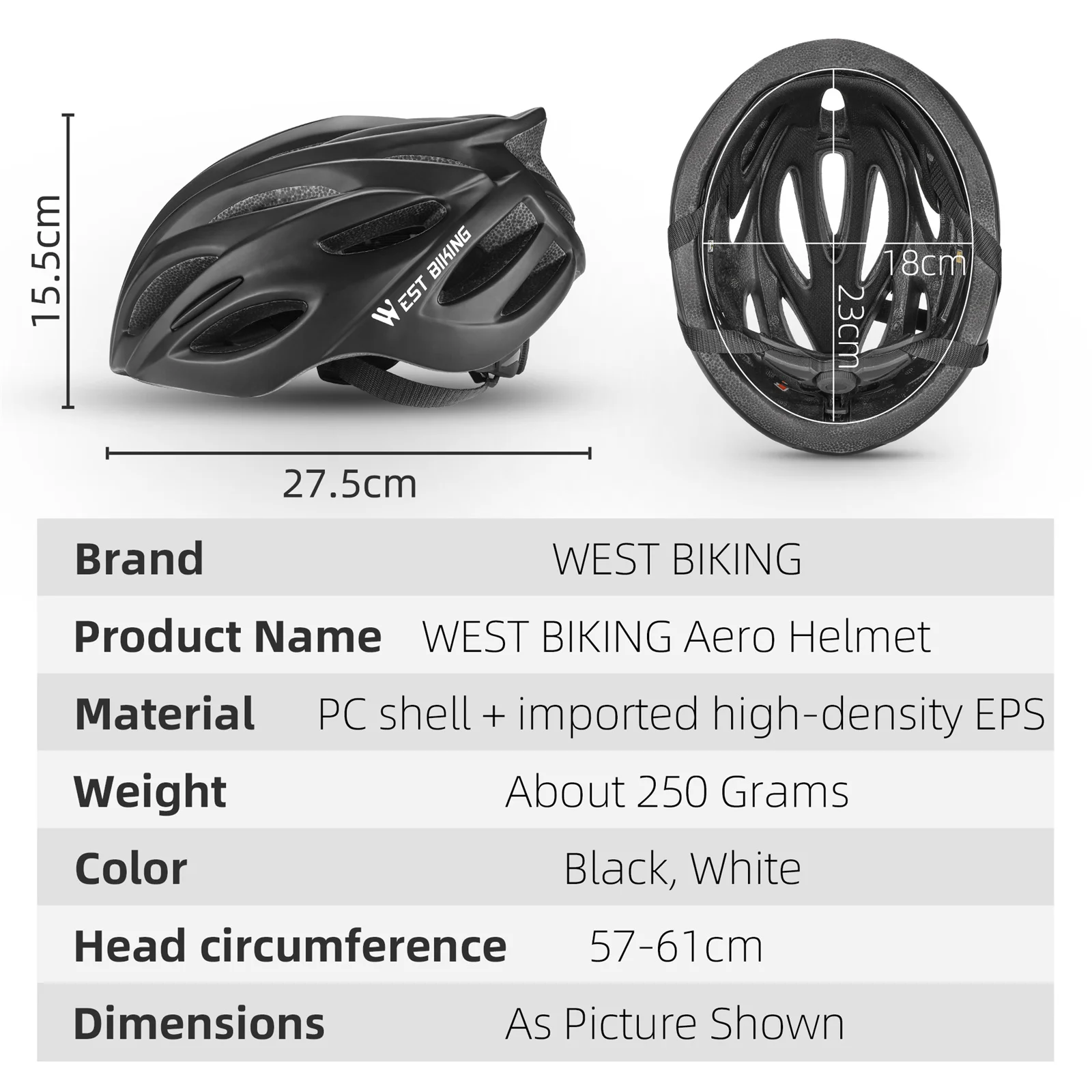 WEST BIKING Ultralight Bicycle Helmet Streamline Hollow Integrally-molded Adjustable Cap Men Women MTB Road Bike Cycling Helmet
