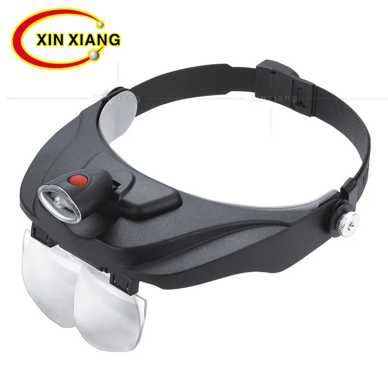 

Headband Glasses Magnifier 1.2X 1.8X 2.5X 3.5X led Magnifier Eye Wear Magnifying Glass With LED Jewelry Repair Binocular Loupe