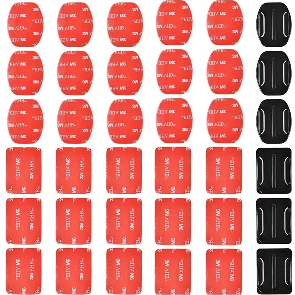 Canne selfie,Support adhésif pour casque, plat et incurvé de 3M, pour